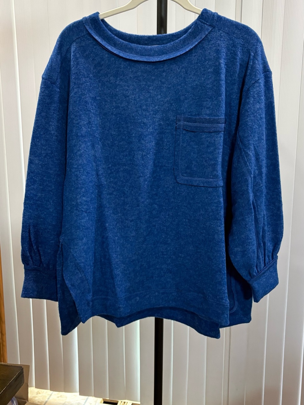 Zenana Outfitters Deep Blue Crewneck Pullover Sweater